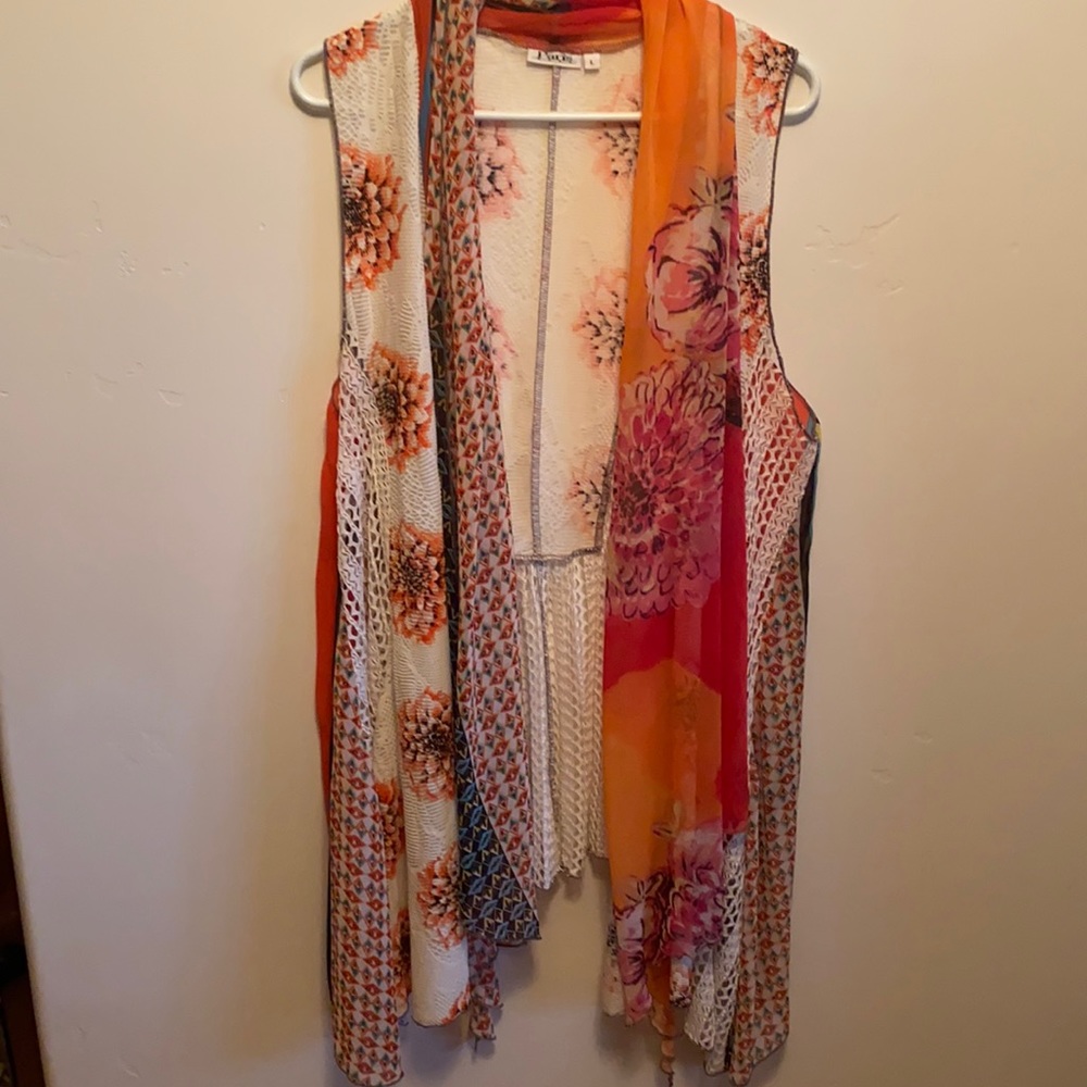 Sheer Floral Vest
